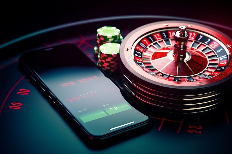 rk44 live baccarat dealer dealing cards from a shoe in a studio setting